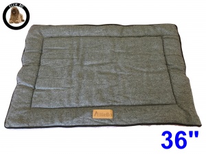 Ellie-Bo Large Duo Reversible Tweed and Grey Faux Fur Cage Mat to fit Ellie-Bo 36 inch Dog Cage